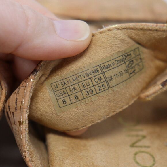 Vionic Womens Size 8 Skylar Slide Sandals Textured Brown Cork Comfort Slide - Picture 5 of 5